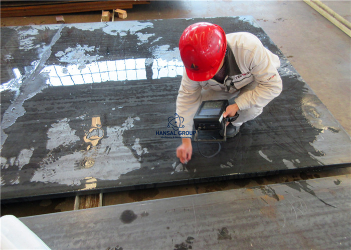 material receiving inspection, non-distructive test on steel plates 